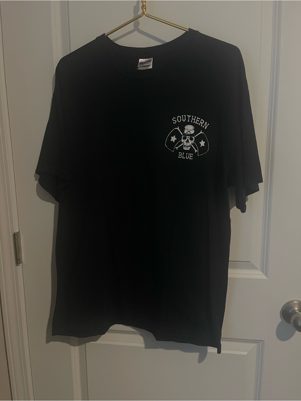 Southern Blue Men’s L Black Short Sleeve T-Shirt Graphics front&Back 21P-P 29L